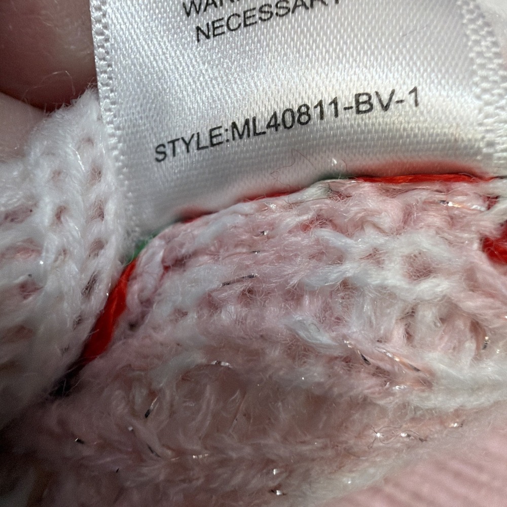 Holiday Hype Pink‎ Christmas Cardigan Sweater size Small Candy Canes Stars Trees - Picture 13 of 14